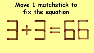 Challenge Yourself with These Challenging Match Stick Puzzles! | Match stick puzzle #312