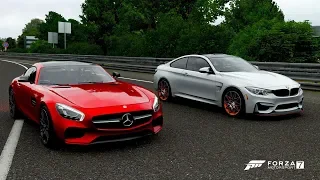 Forza 7 Drag race: BMW M4 GTS vs Mercedes-AMG GTS