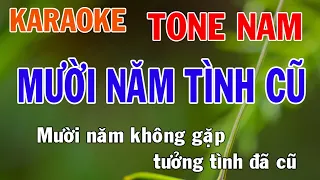Mười Năm Tình Cũ Karaoke Tone Nam Nhạc Sống - Phối Mới Dễ Hát - Nhật Nguyễn