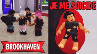 ON M'HARCÈLE À L'ÉCOLE 🏫 CAR JE SUIS PAUVRE ... JE ME SUICIDE 😭   | ROBLOX BROOKHAVEN MINI FILM RP