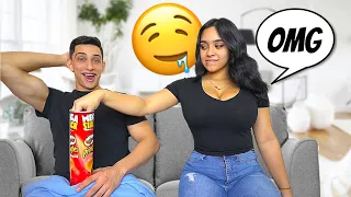 PRINGLES PRANK ON GIRLFRIEND!