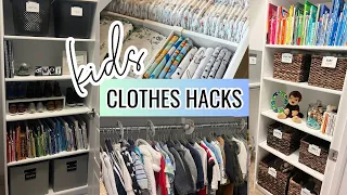 BABY, TODDLER, & KIDS CLOTHING ORGANIZATION HACKS // Nursery Organization + Toddler Closet