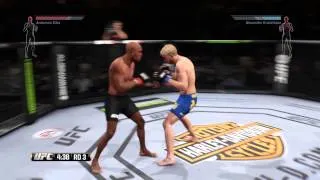 EA UFC 2015 Cheap spammer gets TKO 'd then rage quits. Gamer Zhzhdk412.