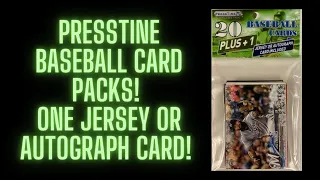 PRESSTINE BASEBALL CARD PACKS! 1 JERSEY OR AUTOGRAPH CARD INCLUDED!