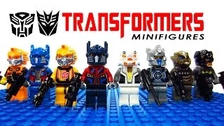 LEGO Transformers: Age of Extinction KnockOff Minifigures with Optimus Prime Megatron Bumblebee