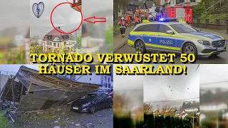 [TORNADO F2 WÜTET IM SAARLAND] HÄUSER ABGEDECKT + BÄUME ENTWURZELT | FEUERWEHR + THW | DAUEREINSÄTZE