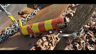 OldGuyDIY 2.0 $18 Best Homemade DIY Brush Grubber Grabber In Action Pulling Trees Making ATV Trail