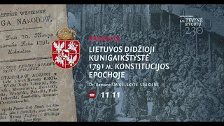 Paskaita „Lietuvos Didžioji Kunigaikštystė 1791 m. konstitucijos epochoje“