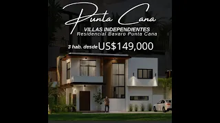 HOT DEAL!! Independent villas in Punta Cana of 1500 square feet from US$149,000, ready in 2024!!!