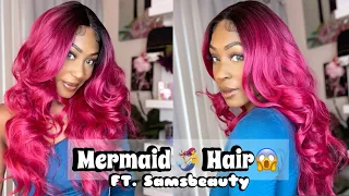 Mermaid hair Sensationnel Shear Muse Collection Chana Lace Front Wig Review Ft. Samsbeauty