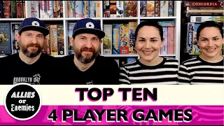 Top Ten 4 Player Board Games