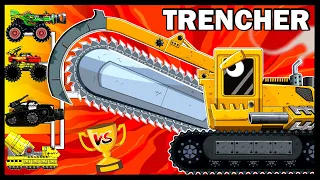 Mega Largest Trenchers Machines / WOT | Мега танки VS Босс | Мультики про танки | ArenaTank Cartoon