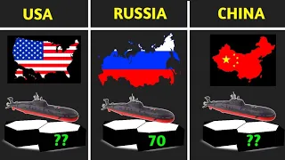 Submarine Fleet Strength by Country (2022) | world most powerful submarines | Submarine Strength