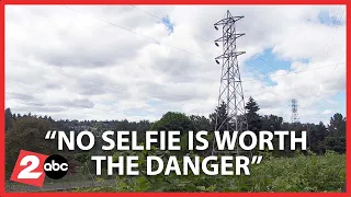 Person climbs powerline tower to take selfie, gets electrocuted, falls 40 feet