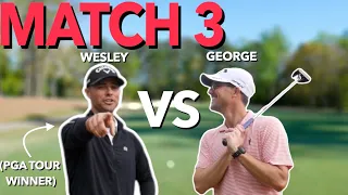 Match 3. Wesley vs George. PGA Tour Pro vs Pro. (9 holes stroke play) | Bryan Bros Golf