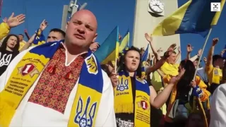Ukrainian fans in Tampere/Finland (WC Qualifiers 2018 11.06.17)