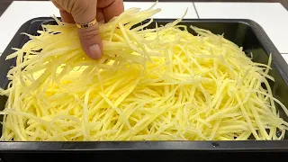 Better than pizza! Just grate 3 potatoes! Easy and cheap recipe! ASMR