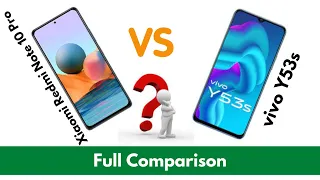 Xiaomi Redmi Note 10 Pro vs vivo Y53s || Xiaomi Redmi Note 10 Pro vs vivo Y53s Mobile Comparison