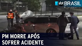 Policial Militar morre após sofrer acidente de carro | SBT Brasil (09/10/21)