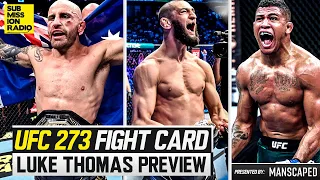 UFC 273 PREVIEW: Volkanovski vs. Korean Zombie, Khamzat Chimaev vs. Gilbert Burns, Sterling vs. Yan
