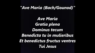 AVE MARIA BACH Gounod Lyrics Words text Blessed Virgin Mother Mary May Crown Assumption Notre Dame