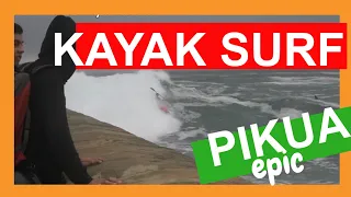KAYAK SURF 🌊 en OLAS GRANDES ▶ Pikua Donostia