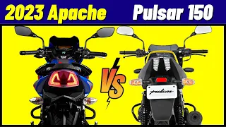 2023 Apache 160 2V vs Pulsar 150 | Full Comparison | Top Speed,Price,Mileage,Features,Specs,Meter