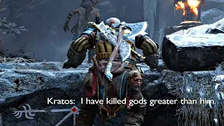 Kratos Tells Mimir He Killed Stronger Gods Than Heimdall Scene - God of War 5 Ragnarok PS5