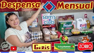 Despensa Mensual En Sams/Bodega Aurrera/Zorro Abarrotero/Tienda Amiga #ofertas #ahorro  #samsclub