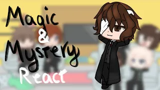 Magic and Mystery React to Dazai / first video / part 1/2