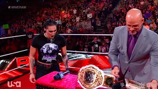 Rhea Ripley receives the new Women's World Title - WWE RAW 6/12/2023