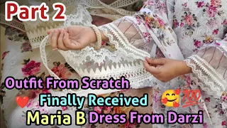 Outfit From Scratch | Finally Received Mariab Dress From Darzi