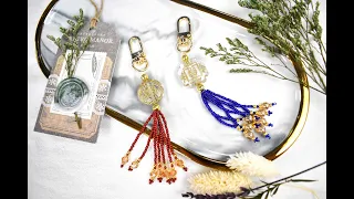 Beebeecraft Tassel keychains with seed beads