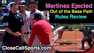 E121 - Dave Martinez Ejected After Out of the Base Path Call by Derek Thomas on Keibert Ruiz's Run