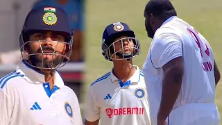 Virat Kohli shouted badly when Rahkeem Cornwall sledgingly pushed Yashasvi Jaiswal in Ind vs WI test