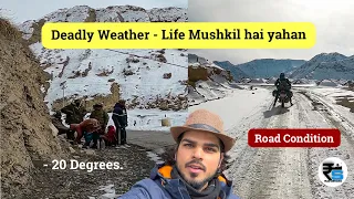 -20 Degrees | Survival Hua Mushkil - Road Condition - Winter Spiti 2023 | Episode 6 | #RudraShoots