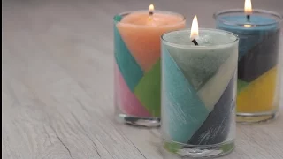 DIY Color Block Candles