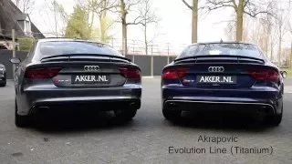 Audi RS7 Akrapovic Evolution Line vs. Sport Exhaust