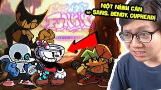 Sơn Đù Đấu Cuphead Sans Bendy Indie Cross DEMO Friday Night Funkin' Mod