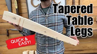 Making Tapered Wood Table Legs | DIY Desk Legs