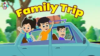 Family Trip | Road trip | Animated Stories | English Cartoon | Moral Stories | PunToon Kids English