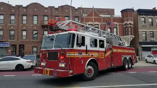 (PA300) FDNY Engine 249 and Ladder 113 responding to an report of smoke.