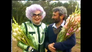 Dame Edna, Burke's Backyard Celebrity Gardener. (Barry Humphries)