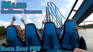 MAKO Hyper Coaster - BACK SEAT POV - SeaWorld Orlando January 2020