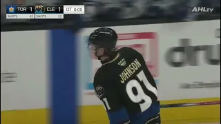 Kent Johnson with some Silky Mitts on the Penalty Shot