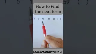 How to find the next term in this sequence | Learn Math with Zain | Shorts