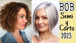 CORTES DE CABELLO QUE MEJOR QUEDAN 2023| BOB CORTOS Y SEMI CORTOS que son Tendencia a toda edad.