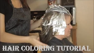 Hair Coloring Tutorial: Foils & All over color