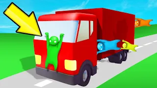 HANG On To The DRIVING TRUCK Or LOSE! (Gang Beasts)