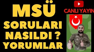 2021 MSÜ SORULARI İLK YORUMLAR ? MSÜ 2021 SINAV SORULARI ZOR MUYDU KOLAYMIYDI ?